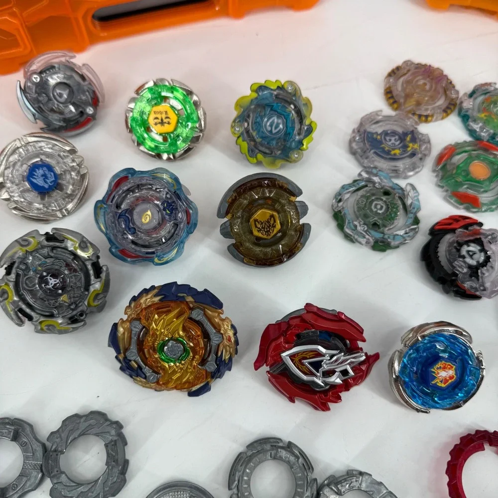 Beyblade Burst Massive Lot 3 Storage Cases Launchers Ripcords Tops Parts